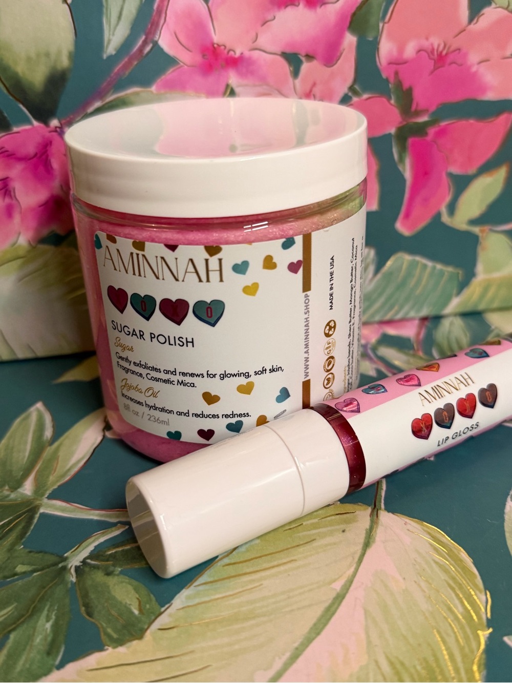Aminnah XOXO Sugar Polish & Lip Gloss Bundle
